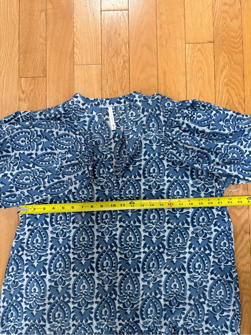 Rockflowerpaper Sara Indigo Drop Waist Maxi Dress LG/XL Coastal Boho Resortwear - Picture 8 of 11